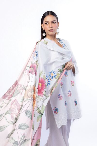 Embroidered | Cotton Dobby | Tailored 3 Piece | GBP 60.00