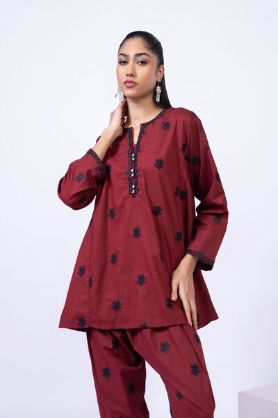 Embroidered | Crosshatch Poplin | Kurta | GBP 12.50