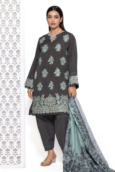 Embroidered | Dull Raw Silk | Tailored 3 Piece | GBP 40.00