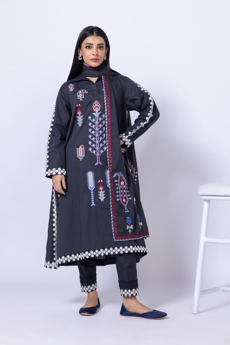 Embroidered | Crosshatch Poplin | Kurta | null