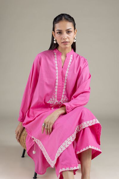 Embroidered | Textured Cambric | Longline Kurta  | GBP 30.00