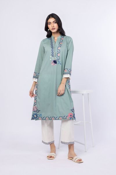 Embroidered | Crosshatch Poplin | Pants | GBP 15.00