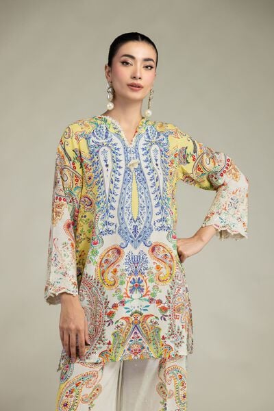 Embroidered | Raw Silk | Short Silk Kurta | GBP 40.00