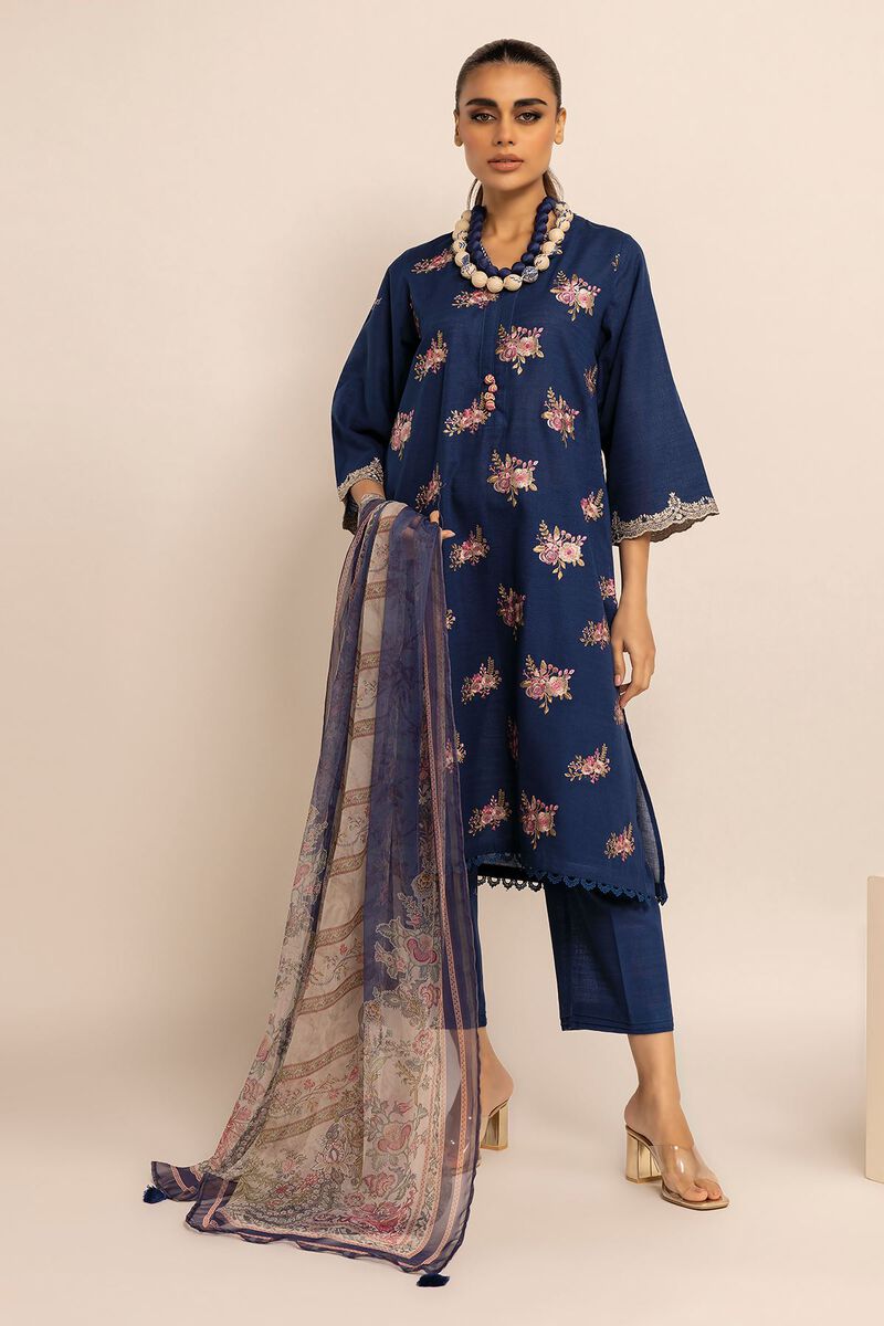 Embroidered | Crosshatch | Fabrics 3 Piece | null
