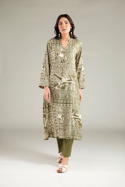 Printed | Viscose | Solid Straight Pants | GBP 20.00