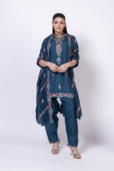Embroidered | Viscose Oak Silk | Kurta | GBP 40.00