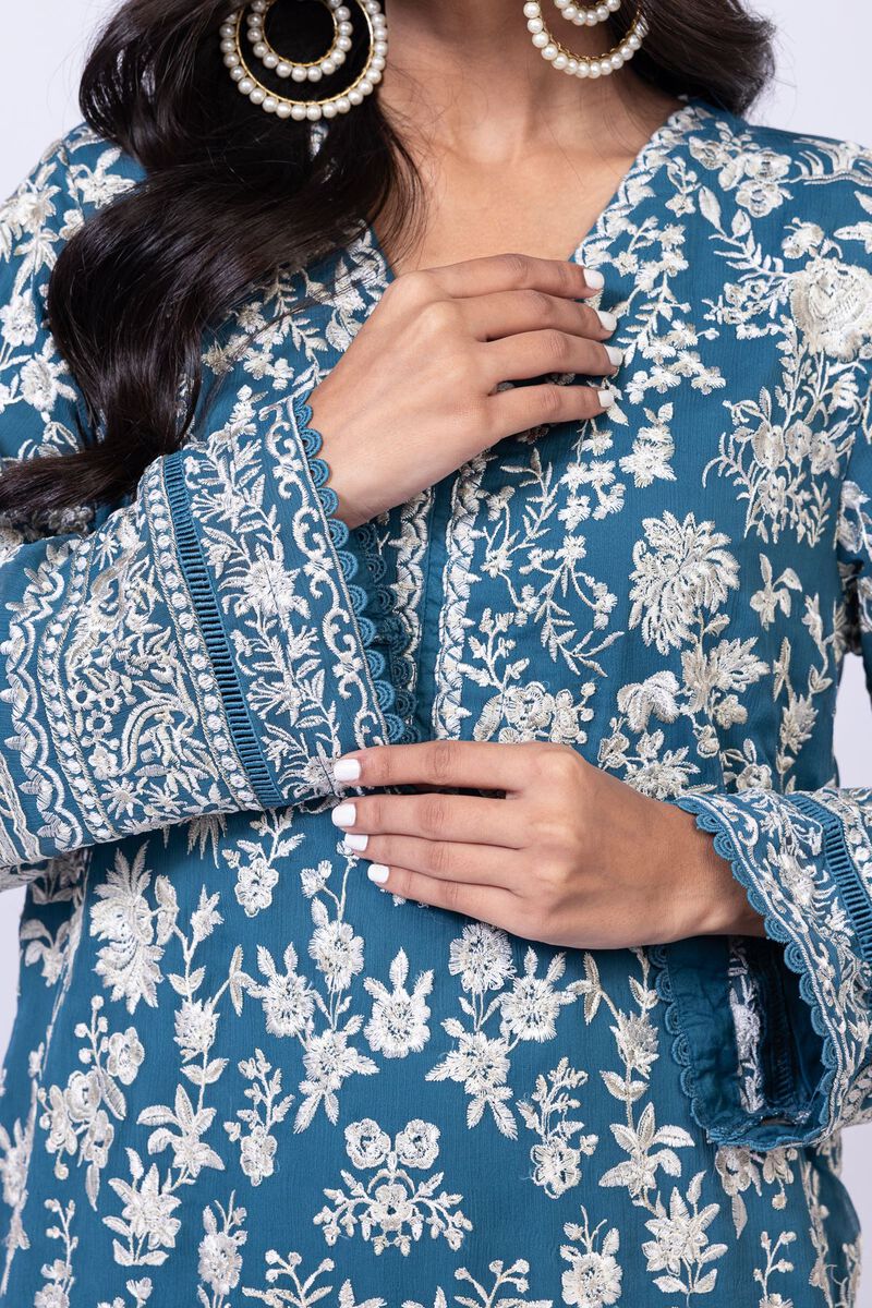 Embroidered | Polyester Crinkle Chiffon | Kurta | GBP 19.50