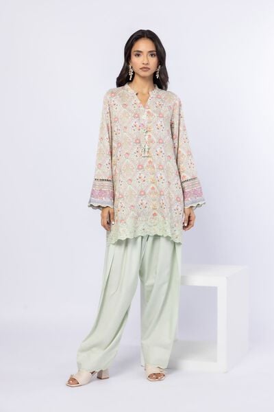 Embroidered | Crosshatch Raw Silk | Kurta | GBP 30.00