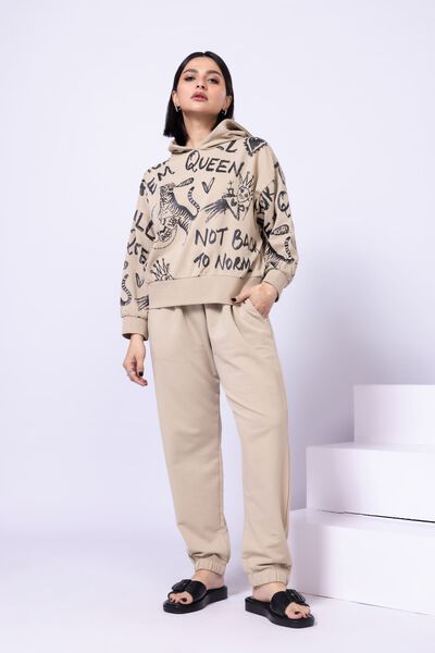 Printed | Lycra Terry | Hoodie | GBP 20.00