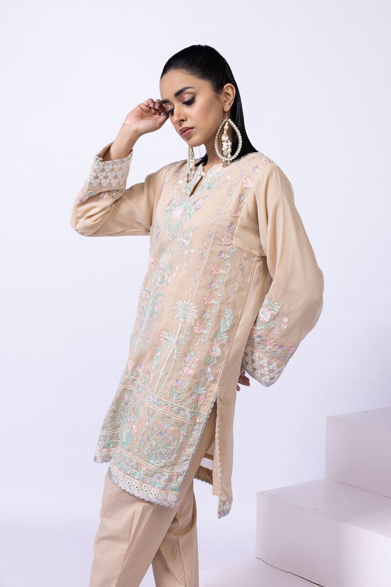 Embroidered | Polyester Crinkle Chiffon | Kurta | GBP 50.00