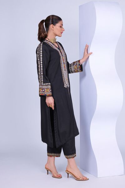 Embroidered | Russian Raw Silk | Pants | GBP 20.00