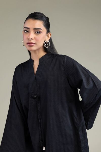 Printed | Cotton Dobby | Black Cotton Kurta | GBP 20.00