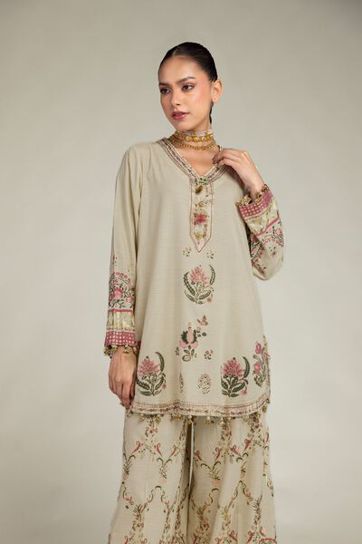 Embroidered | Raw Silk | 2 Piece Co-ord Set | Top and Bottom | GBP 105.00
