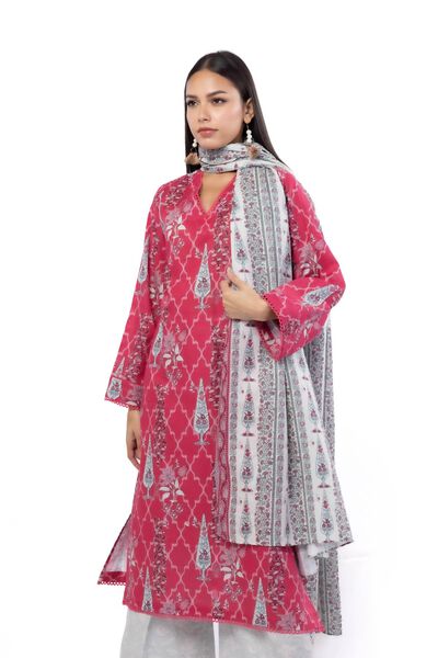 Printed | Khaddar | Tailored 3 Piece | GBP 40.00