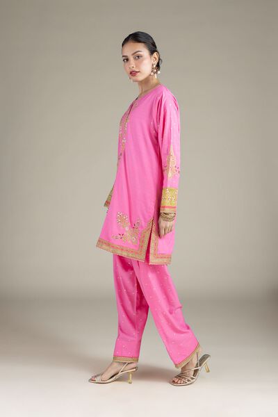 Embroidered | Raw Silk | Pants | GBP 25.00