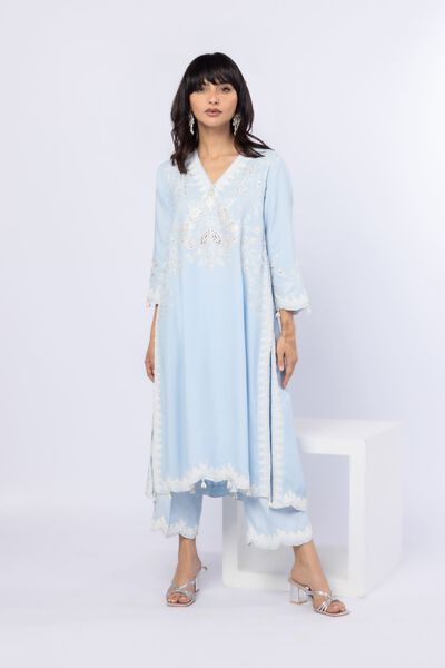 Embroidered | Russian Raw Silk | Kurta | GBP 55.00