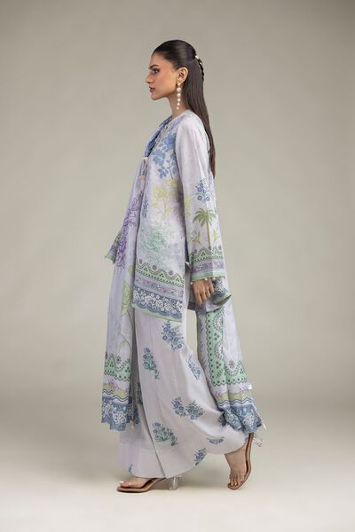 Embroidered | Raw Silk | Pants | GBP 25.00