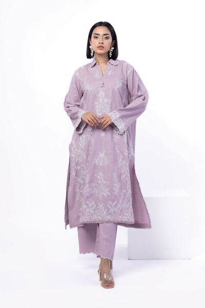 Embroidered | Heavy Textured Cotton | Tailored 2 Piece | Top and Bottom | GBP 40.00