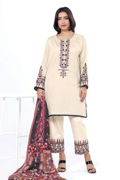 Embroidered | Dobby | Fabrics 3 Piece | GBP 22.50