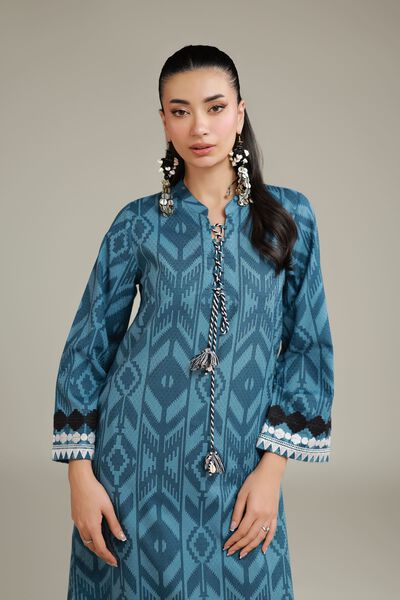 Embroidered | Cotton Dobby | Long Cotton Kurta | GBP 12.50