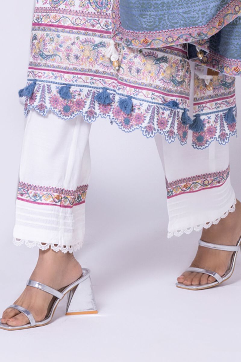 Embroidered | Raw Silk | Pants | GBP 6.00