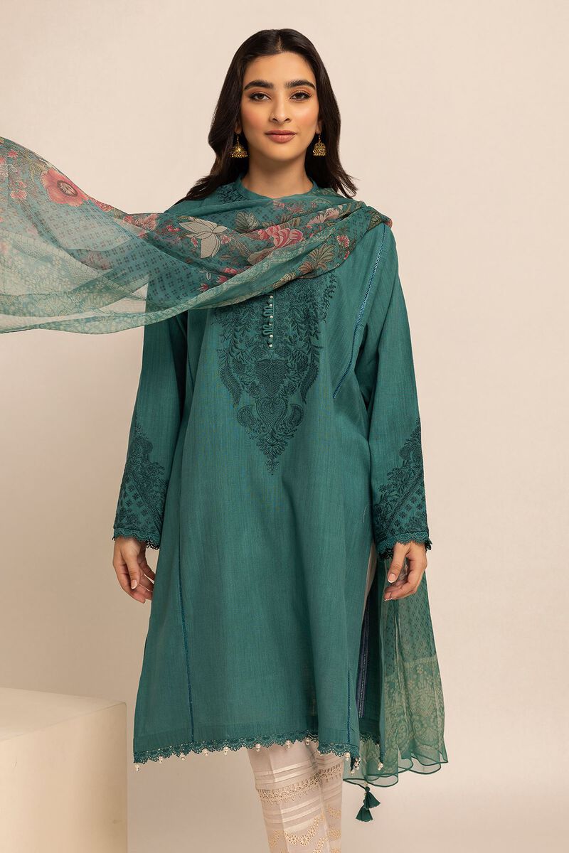 Crosshatch | Embroidered | Fabrics 2 Piece | Top Dupatta | null