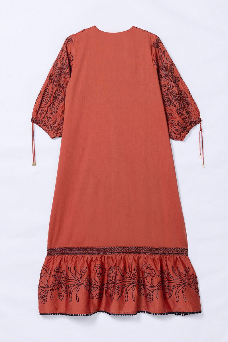 Embroidered | Cotton Viscose | Maxi Dress | null