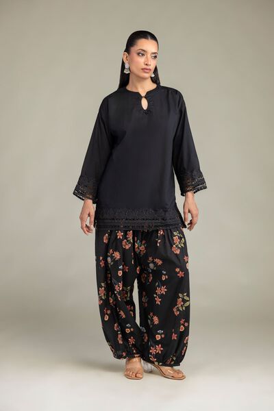 Embroidered | Cambric | Black Floral Shalwar | GBP 25.00