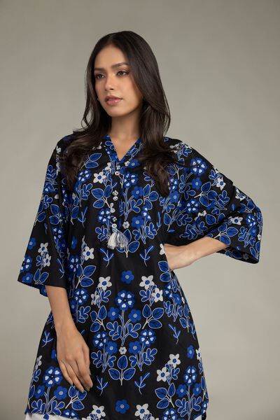 Printed | Cambric | Floral V-Neck Kurta | GBP 30.00