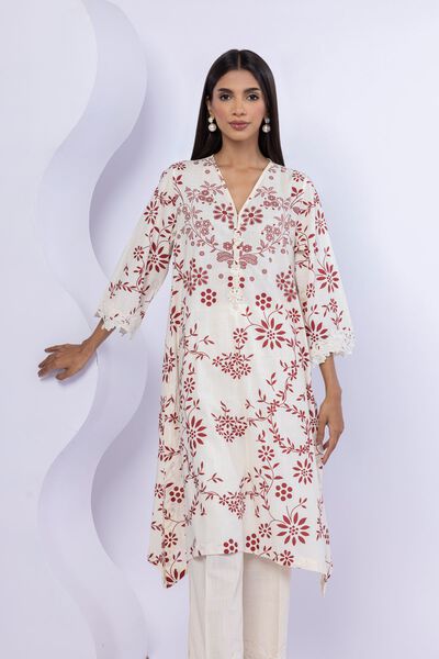 Embroidered | Crosshatch Poplin | Kurta | GBP 25.00