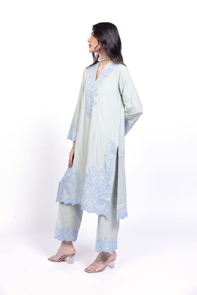 Embroidered | Raw Silk | Pants | GBP 20.00