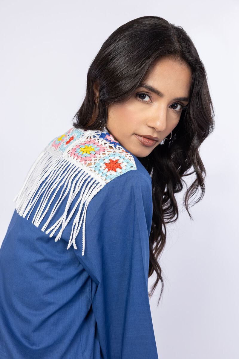 Embroidered | Crosshatch Poplin | Kurta | GBP 25.00