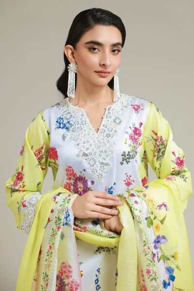 Printed | Satin | Fabrics 3 Piece | GBP 40.00