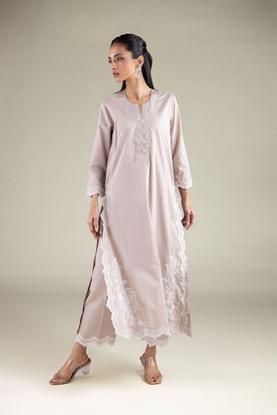 Embroidered | Cotton Dobby | Straight Floral Pants | GBP 25.00