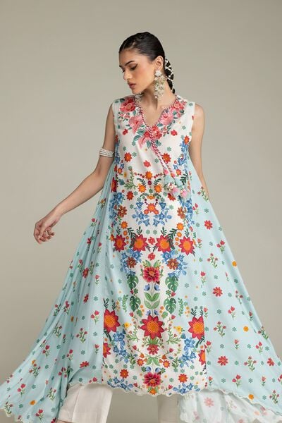 Embroidered | Raw Silk | Kurta | GBP 55.00