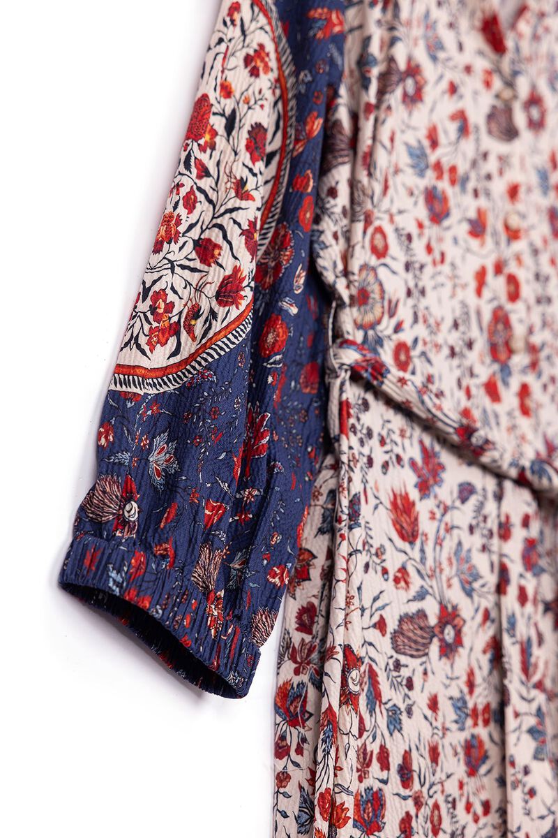 Printed | Ripple Crinkle | Maxi Dress | null
