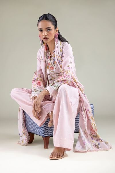 Embroidered | Cambric | Floral Threadwork Kurta | GBP 7.50