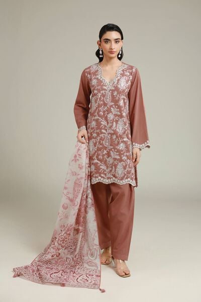 Embroidered | Cambric | Fabrics 3 Piece | GBP 22.50