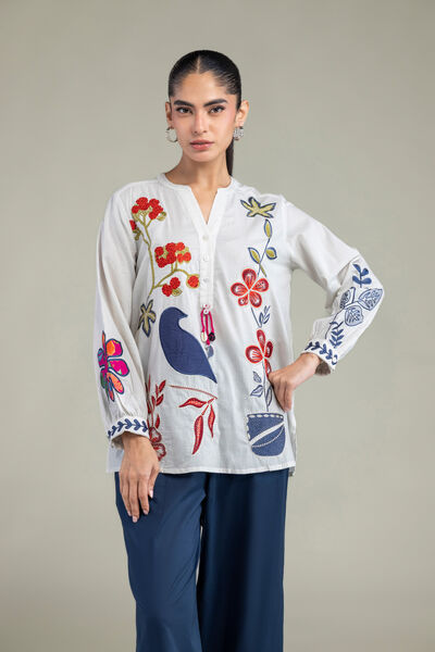 Embroidered | Cambric | Floral Cambric Blouse | GBP 20.00