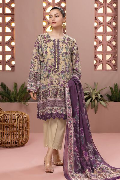 Slub Lawn | Embroidered | Fabrics 3 Piece | GBP 15.00