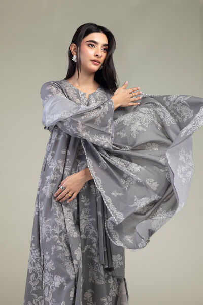 Embroidered | Lawn | Gray Lawn Dupatta | GBP 25.00