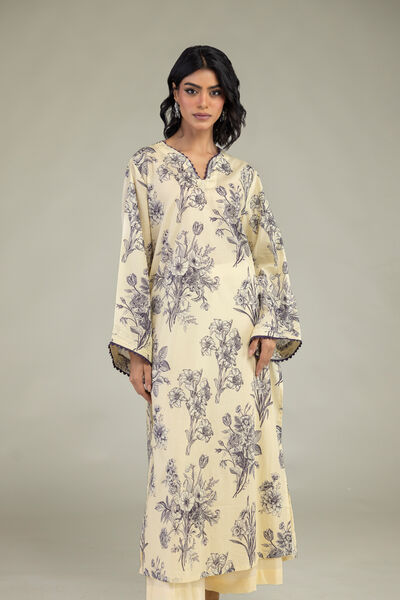 Embroidered | Cambric | Long Floral Kurta | GBP 17.50