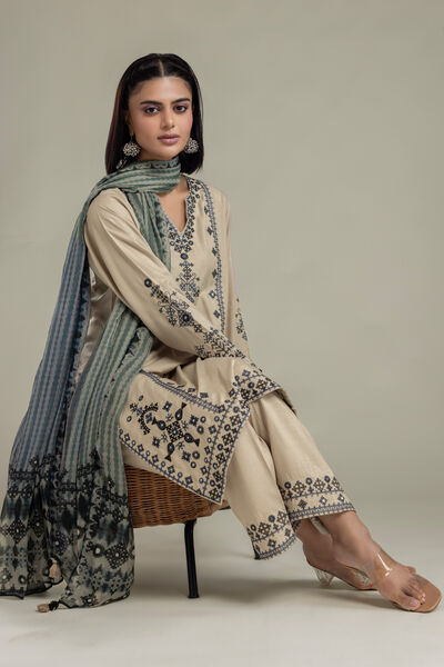 Embroidered | Raw Silk | 3 Piece Tailored | GBP 90.00