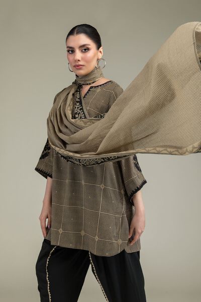 Embroidered | Lawn | Beige Lawn Dupatta | GBP 25.00
