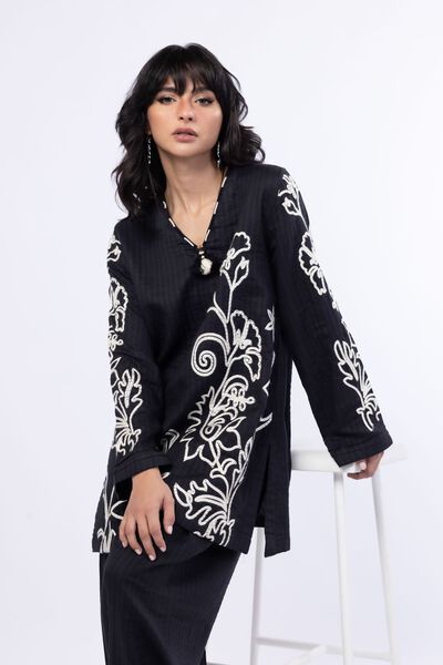 Embroidered | Double Layer Striped | Kurta | GBP 17.50