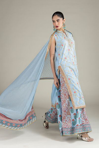 Printed | Raw Silk | Pants | GBP 25.00