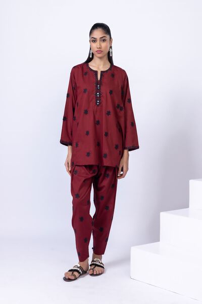 Embroidered | Crosshatch Poplin | Pants | GBP 6.00