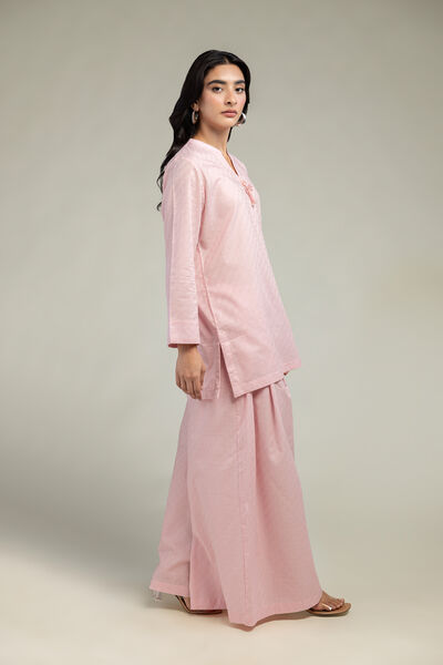 Dyed | Cotton Dobby | Pink Solid Pants | GBP 25.00