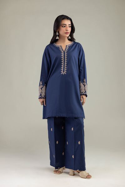 Embroidered | Cambric | Cambric Navy Pants | GBP 20.00