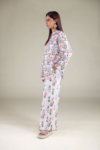 Embroidered | Textured Weave | Trousers | GBP 20.00